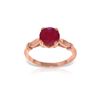 Image 1 : Genuine 2 ctw Ruby Ring 14KT Rose Gold - REF-58H3X