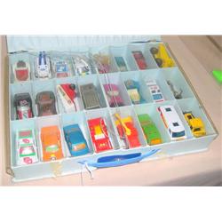 Lot of 1970's & 1980's Matchbox Cars in Carrying Case--Vehicles are Fair- to good condition, case al