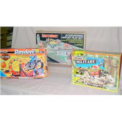 Lot of 3 Playsets--some old, some new, all look like they have been opened