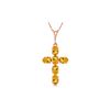 Genuine 1.50 ctw Citrine Necklace 14KT Rose Gold - REF-32P8H