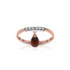 Image 1 : Genuine 1.45 ctw Garnet & Diamond Ring 14KT Rose Gold - REF-34X3M