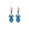 Image 1 : Genuine 13 ctw Blue Topaz Earrings 14KT White Gold - REF-61A2K