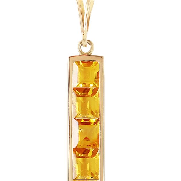 Genuine 2.25 ctw Citrine Necklace 14KT Yellow Gold - REF-36Z9N