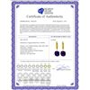 Image 2 : Genuine 7.2 ctw Amethyst Earrings 14KT Yellow Gold - REF-48Z3N