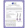 Image 2 : Genuine 4.53 ctw Amethyst & Diamond Earrings 14KT Rose Gold - REF-29Z3N