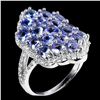 Image 2 : Natural Unheated Oval Tanzanite Ring