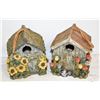 Image 1 : DECORATIVE BIRDHOUSES- SET OF 2