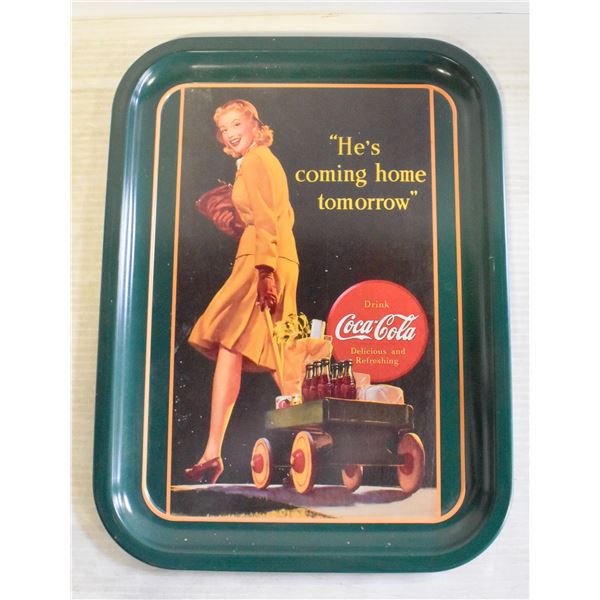 HE'S COMING HOME COKE PLATTER