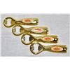 Image 1 : 4 X BRASS SKOL LAGER BEER BOTTLE OPENERS 70'S