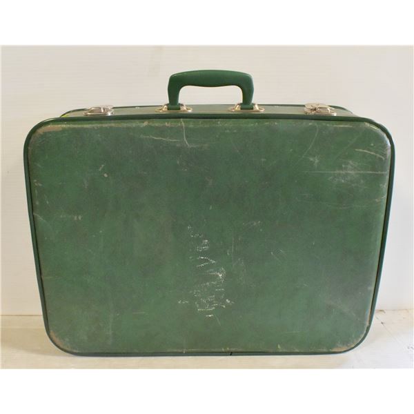 60'S GREEN SUITCASE USE OR DECOR