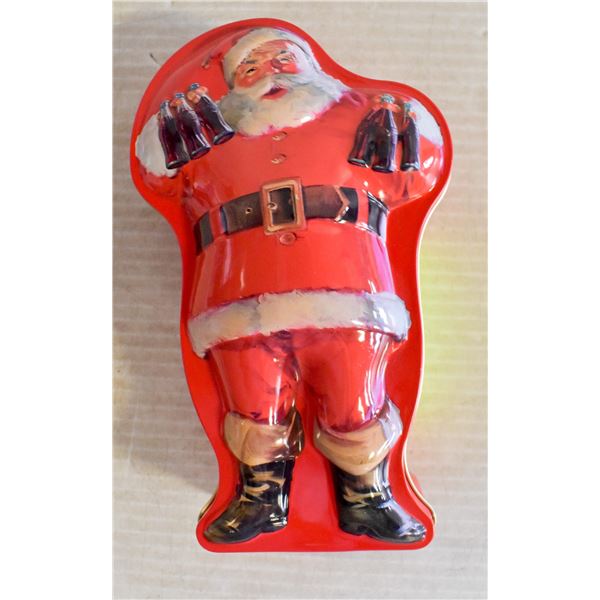 SANTA SHAPED COKE TIN