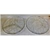 Image 1 : SERVING PLATTERS GLASS 12" DIAMETER 2 COUNT