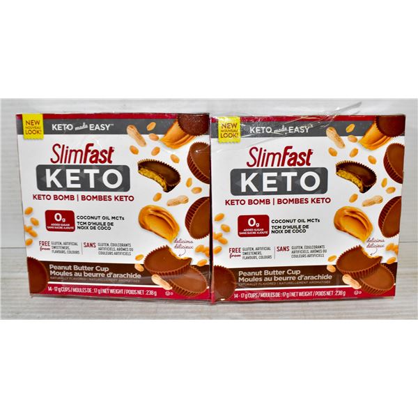 2PK SLIMFAST KETO BOMB PEANUT BUTTER CUP 14 17GRAM