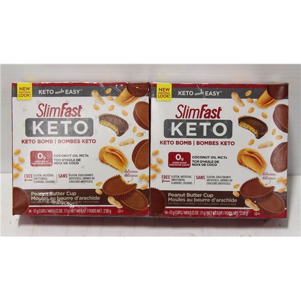 2PK SLIMFAST KETO BOMB PEANUT BUTTER CUP 14 17GRAM