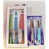 Image 1 : BOX OF NEW KITCHEN KNIVES INCLUDING A PAIR OF