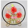 LIGHT UP FLOWER AND BUTTERFLY DISPLAY WITH STAND