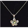 Image 1 : 925 SILVER FLOWER PENDANT & NECKLACE SET