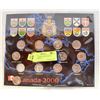 CANADA 2000 QUARTER SET ON CARD DISPLAY