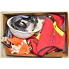 Image 1 : BOX OF PPE INCL. NEW HI-VIZ STRAP VEST,