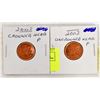 Image 1 : 2003 UNCROWNED HEAD PENNY AND 2003 CROWNED