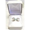Image 1 : SILVER TURQOUISE DBLE MOON RING