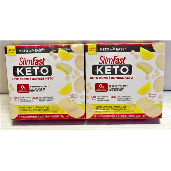 2PK SLIMFAST KETO BOMB ICED LEMON DROP CUP, 14-17G