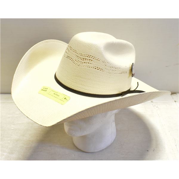 SIZE 7 3/8 TEXAS WHITE COWBOY HAT