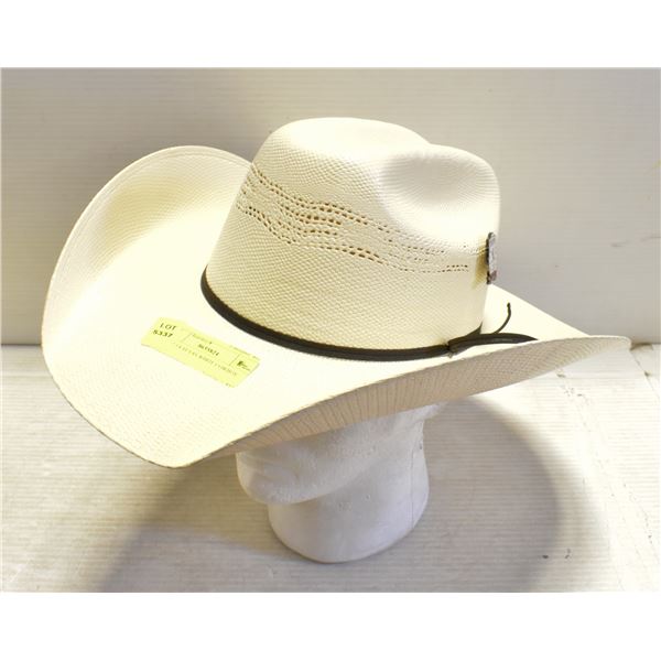 SIZE 7 3/8 TEXAS WHITE COWBOY HAT