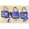 Image 1 : 3 MASTER LOCKS WITH KEY