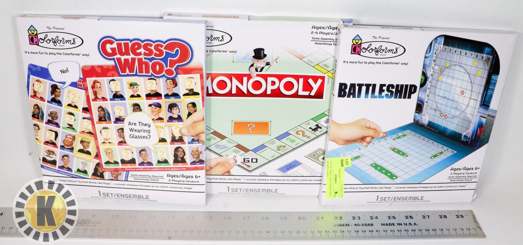 LOT OF THREE NEW COLORFORMS BOARD GAMES