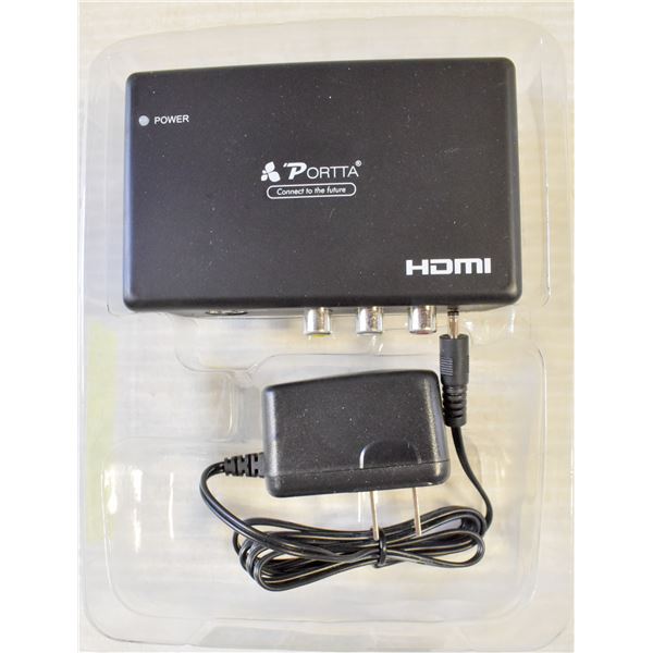 NEW PORTTA RCA TO HDMI CONVERTER WITH CORDS