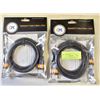 Image 1 : NEW SET OF 2 DISPLAYPORT HDMI CABLES, 6', BLACK