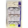 Image 1 : FOSTER GRANT READING GLASSES 3 PACK +2.50