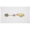 Image 1 : VINTAGE HORSE BROOCH AND LARGE STONE STICK/HAT