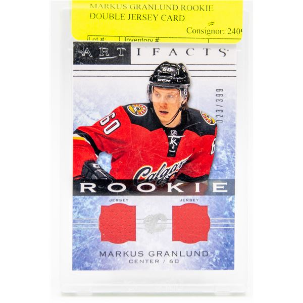 MARKUS GRANLUND ROOKIE DOUBLE JERSEY CARD