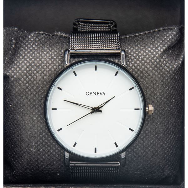 NEW MENS GENEVA QUARTZ MOVEMENT WATCH