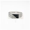 Image 1 : NEW MENS TITANIUM ALLOY CUBIC ZIRCONIA