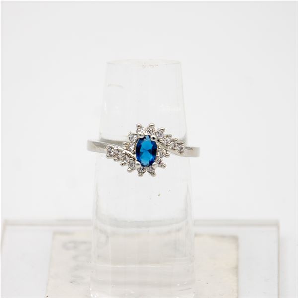 .925 STERLING SILVER RING WITH OPAL