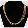 Image 1 : PAIR OF 30 INCH GOLD TONE FIGARO CHAINS