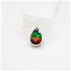 Image 1 : 14 KARAT WHITE GOLD AMMOLITE PENDANT