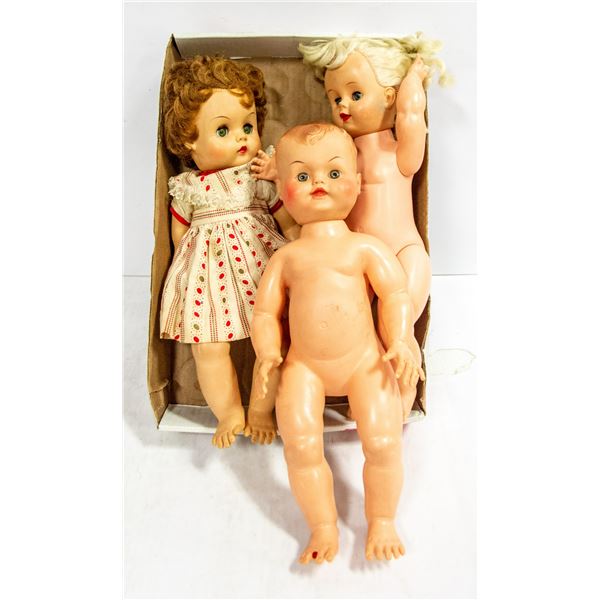 3 X DOLLS FROM 1950'S TO 1960'S