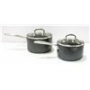 Image 1 : OXO HARD ANODIZED 4 PC SAUCEPAN SET, UNUSED