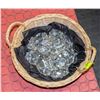 Image 1 : BASKET WITH MOSTLY CRYSTAL TEARDROPS, SOME