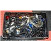 Image 1 : CRATE OF HDMI, RCA, VIDEO CABLES WITH THREE WEB