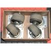 Image 1 : HEAVY DUTY CASTORS, 2 PAIR, 3" DIA, 1-3/4" WIDTH
