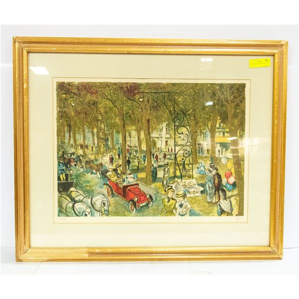 GILT FRAMED NUMBERED PICTURE OF PARIS