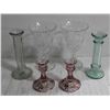 ASSORTED GLASS CANDLE HOLDERS