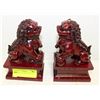 Image 1 : ORIENTAL LION BOOK ENDS 6 1/2 HIGH