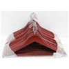 Image 1 : 2 X NEW 10PK WOODEN CLOTHES HANGER