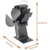 Image 2 : NEW TOMERSUN 3 BLADE HEAT POWERED STOVE FAN